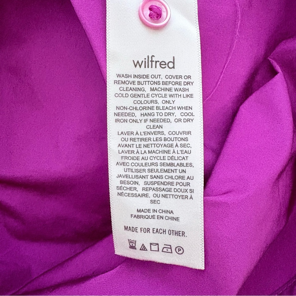 Wilfred Vibrant Hot Raspberry Dress Vacation Beachcore Casual Midi Dress Sz XS - Picture 9 of 11